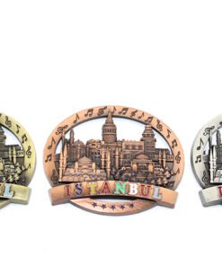 TTT İstanbul Temalı Metal Magnet Yuvarlak Tasarım