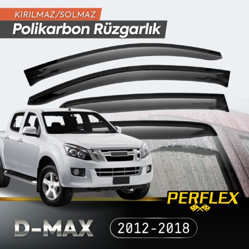 TTT Isuzu D-MAX 2012-2018 Cam Rüzgarlığı V2 Düz