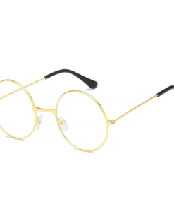 TTT John Lennon Tarzı Gold Çerçeveli Şeffaf Gözlük