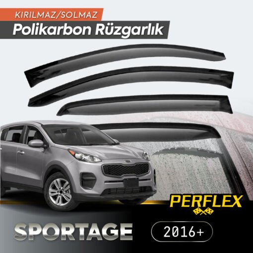 TTT KIA Sportage 2016+ Cam Rüzgarlığı V2 Düz