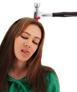 TTT Kafaya Saplanmış Kahverengi Saplı Çekiç Şaka Tacı