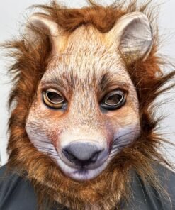 TTT Kahverengi Saçlı Kurt Maskesi Mega Peluş 17 No