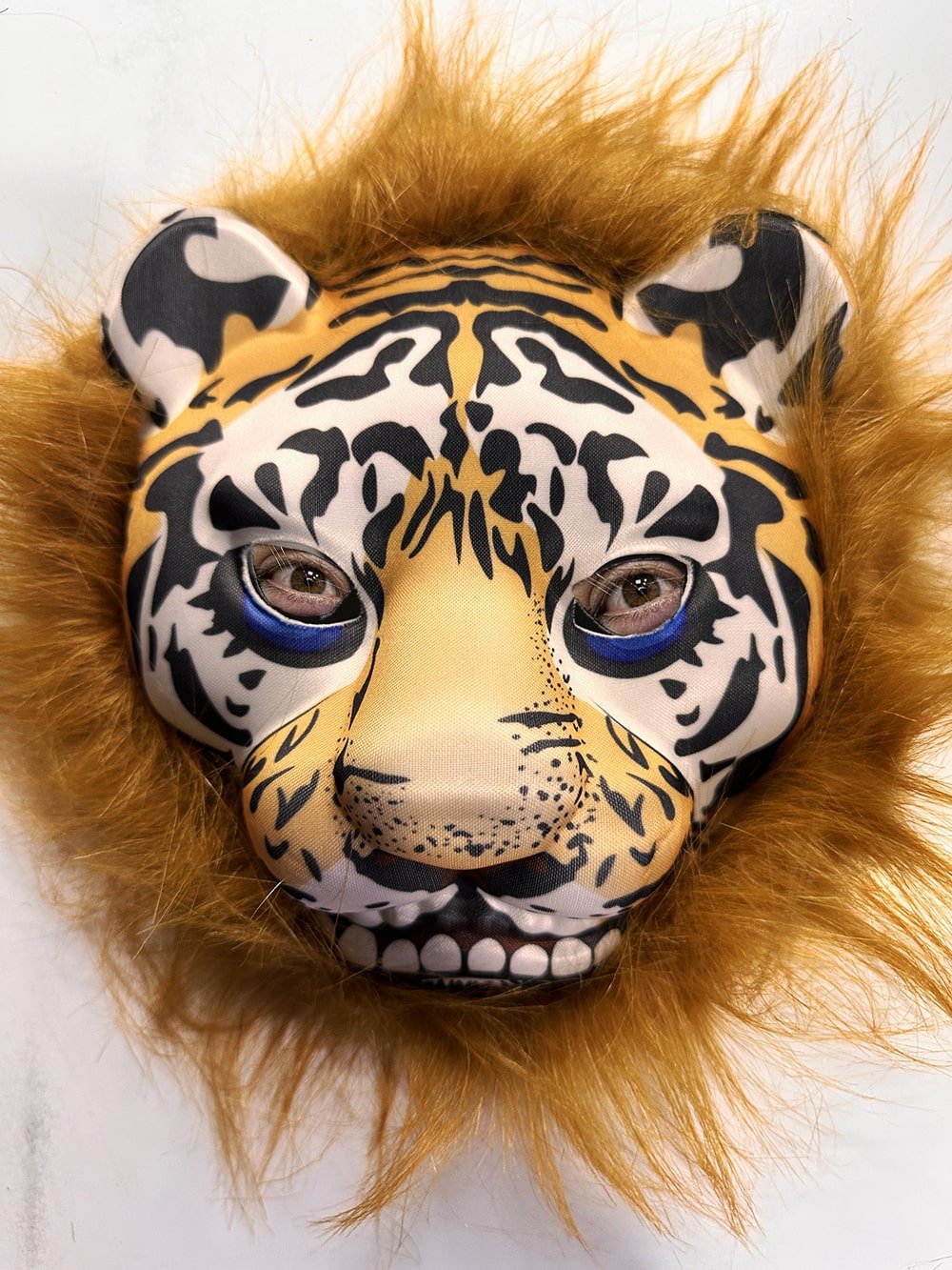 TTT Kahverengi Yeleli Saçlı Peluş Aslan Maskesi Mega Peluş 23 No