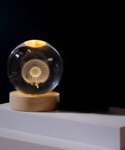 TTT Karahindiba Tasarımlı Işıklı Cam Küre