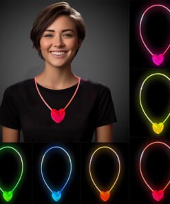 TTT Karanlıkta Yanan Glow Kalp Şekilli Kolye 6 Adet