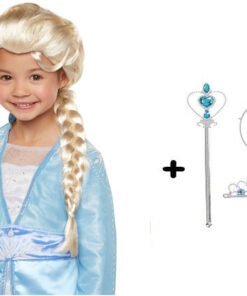 TTT Karlar Ülkesi Frozen Elsa Kostüm Seti Çocuk Boy