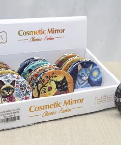 TTT Kedi Taşlı El Aynası Yuvarlak İnce