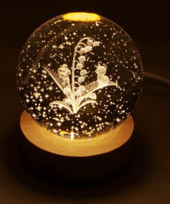 TTT Kedi Ve Çiçek Motifli Cam Küre