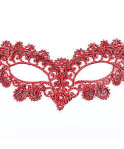 TTT Kırmızı Dantel Masquerade Maskesi 6 No
