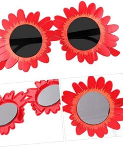 TTT Kırmızı Renk Papatya Şekilli Parti Gözlüğü