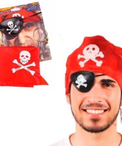 TTT Korsan Bandana, Göz Maskesi ve Küpe 3'lü Kostüm Seti