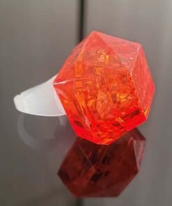 TTT Kristal Tasarımlı Led Işıklı Kırmızı Yüzük