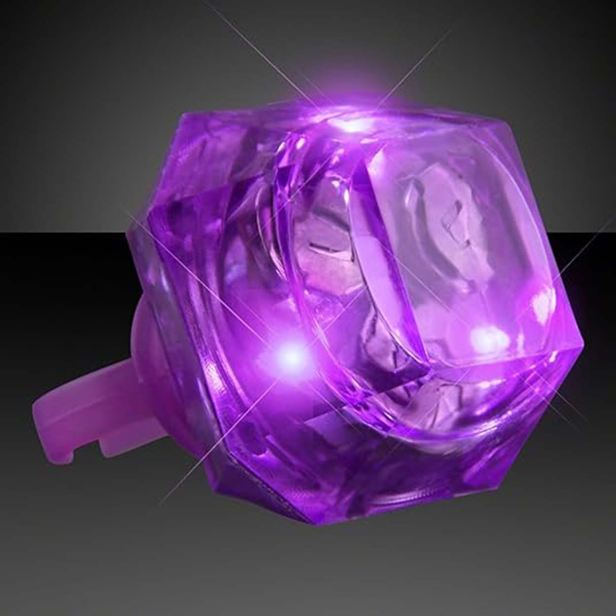 TTT Kristal Tasarımlı Led Işıklı Mor Yüzük
