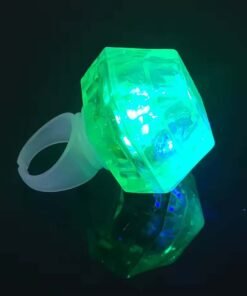 TTT Kristal Tasarımlı Led Işıklı Yeşil Yüzük