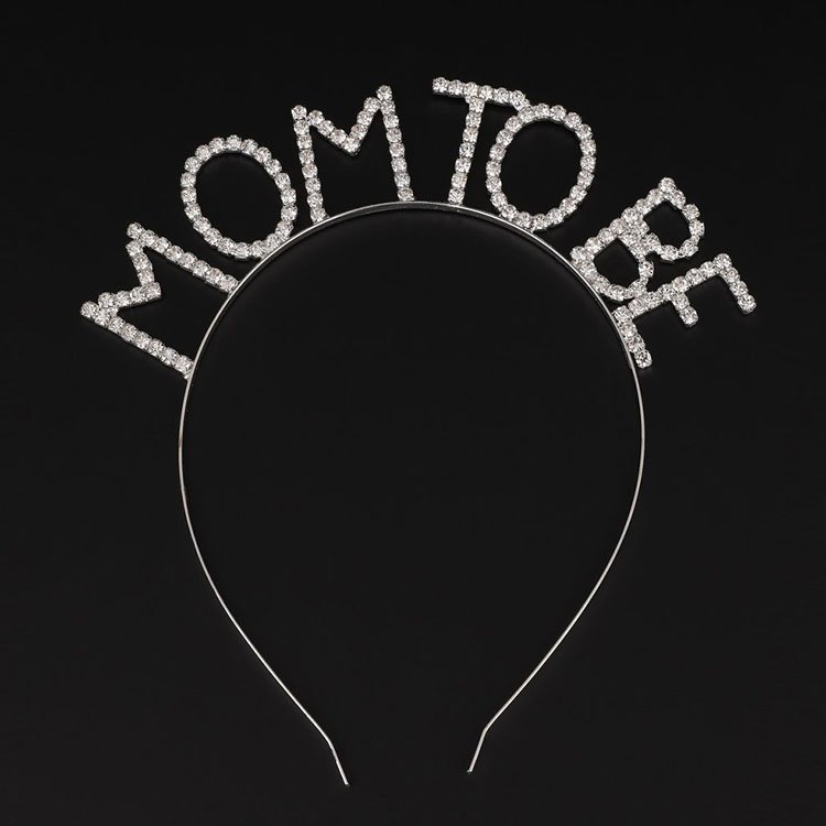 TTT Kristal Taşlı Gümüş Renk Mom to Be Tacı Anne Tacı