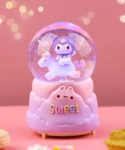 TTT Kuromi İçi Dönmeli Püskürtmeli Işıklı Müzikli Kar Küresi Büyük Boy Model 1