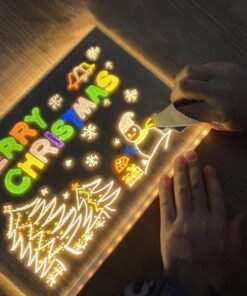 TTT LED Aydınlatmalı Yazı ve Çizim Tahtası - Büyük Boy 30x20 cm