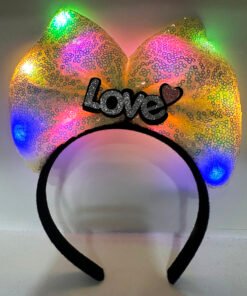 TTT Led Işıklı Love Yazılı Fiyonk Taç