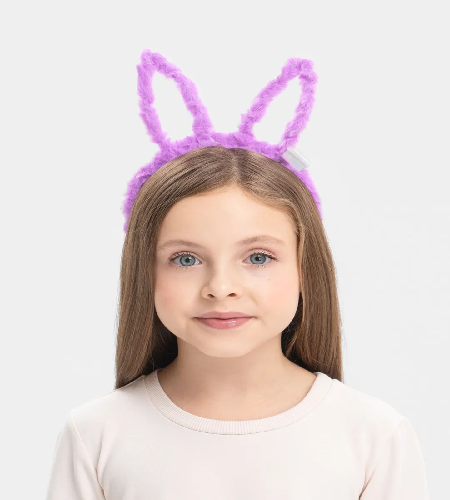 TTT Led Işıklı Peluş Tavşan Kulak Taç Lila