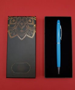 TTT Mandala Desenli Kutulu Turkuaz Tükenmez Kalem