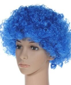 TTT Mavi Renk Kıvırcık Peruk