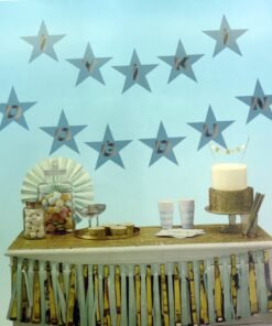 TTT Mavi Üzeri Gümüş Yıldız İyiki Doğdun Flama Süs