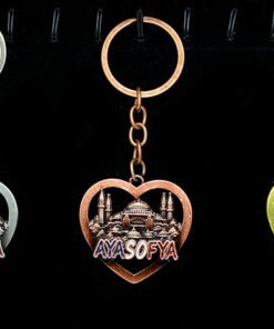 TTT Metal Ayasofya Anahtarlık Kalp Tasarımlı