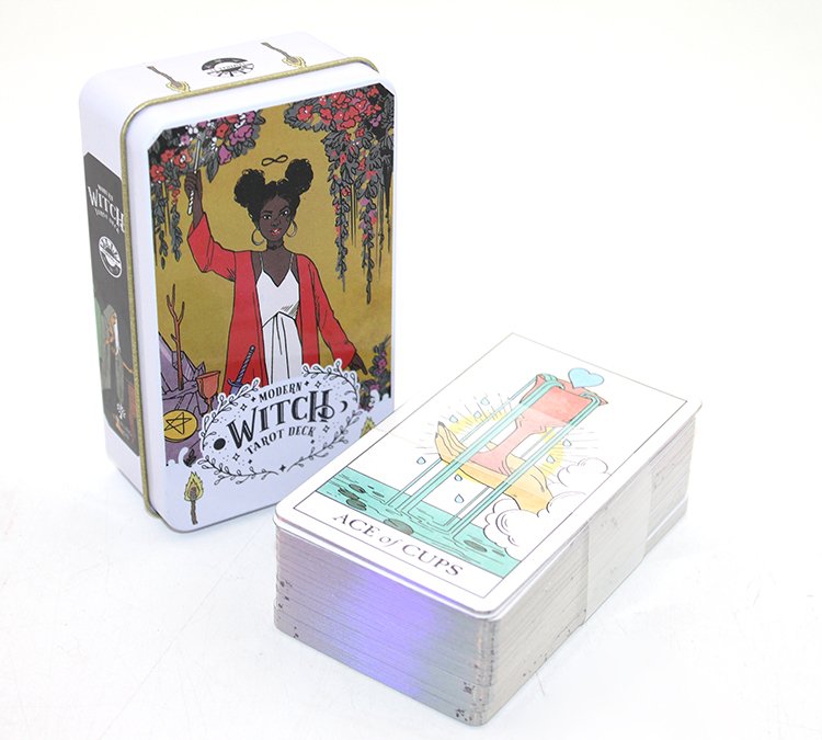 TTT Metal Kutulu Tarot Kartı Modern Witch