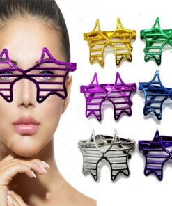 TTT Metalize Ekstra Parlak Yıldız Panjur Parti Gözlüğü 6 Renk 6 Adet