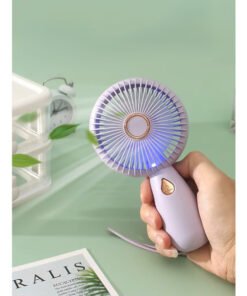 TTT Minimalist Tasarım Işıklı Şarjlı El Fanı