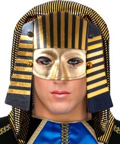TTT Mısırlı Maskesi Lastik Aparatlı Firavun Maskesi 21x23 cm