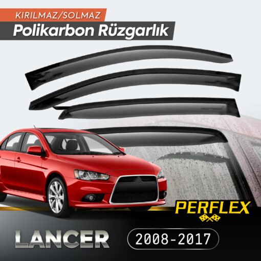 TTT Mitsubishi Lancer 2008-2017 Cam Rüzgarlığı V2 Düz