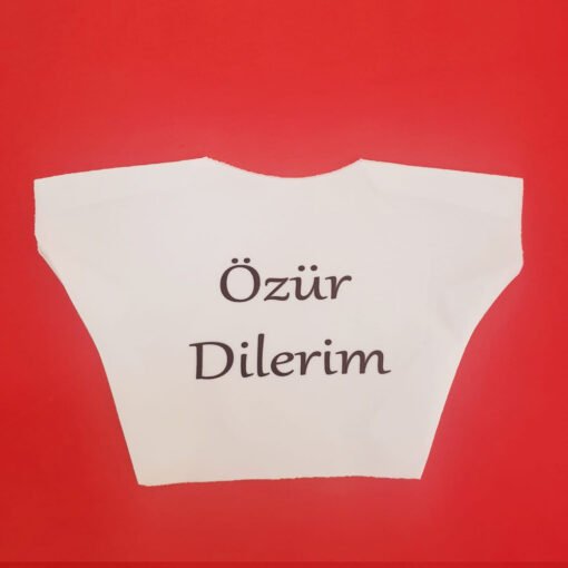 TTT Özür Dilerim Yazılı Peluş Oyuncak Ayı Tişörtü