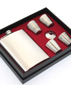 TTT Paslanmaz Çelik 4 Shot Bardaklı Matara Seti Çelik Renk