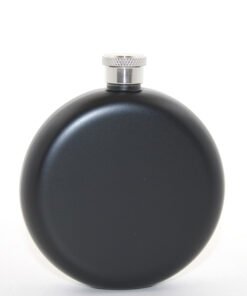 TTT Paslanmaz Çelik Yuvarlak 5 Oz Tekli Matara Siyah Renk