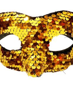 TTT Payetli Venedik Balo Parti Maskesi Altın