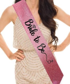 TTT Pembe Siyah Alyanslı Bride To Be Kuşak Kemer