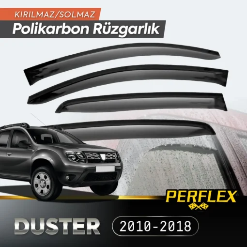 TTT Perflex Cam Rüzgarlığı V2 Düz Dacia Duster (2010-2018)