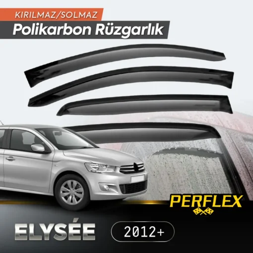 TTT Perflex Polikarbon Kırılmaz Rüzgarlık V2 Düz Citroen C-Elysee 2012+
