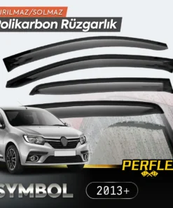 TTT Perflex Polikarbon Kırılmaz Rüzgarlık V2 Düz Renault Symbol 2013+