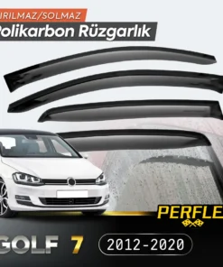 TTT Perflex Polikarbon Kırılmaz Rüzgarlık V2 Düz VW GOLF 7 2012-2020
