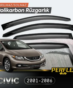 TTT Perflex Polikarbon Kırılmaz Rüzgarlık V2 Mugen Honda Civic 2012-2016