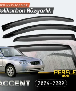 TTT Perflex Polikarbon Kırılmaz Rüzgarlık V2 Mugen Hyundai Accent 2006-2009