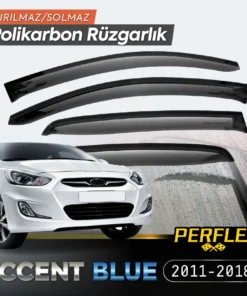 TTT Perflex Polikarbon Kırılmaz Rüzgarlık V2 Mugen Hyundai Accent Blue 2011-2018