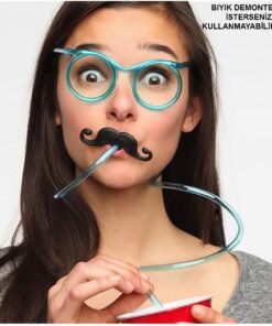TTT Pipetli Parti GözlüğüMavi Renk