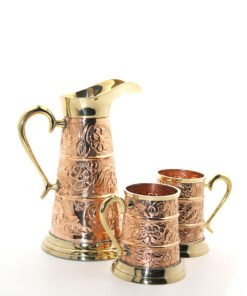 TTT Pirinç 2 Bardaklı Sürahi Seti