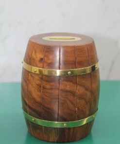 TTT Pirinç Detaylı Fıçı Kumbara Model 4