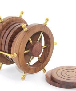 TTT Pirinç Dümenli Ahşap Bardak Altı