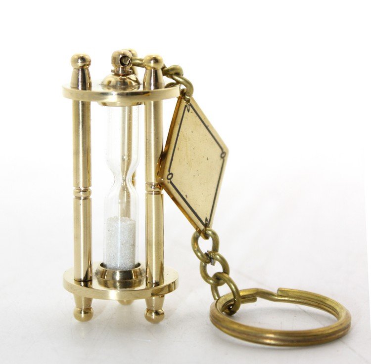 TTT Pirinç Kum Saati Anahtarlık Model 5