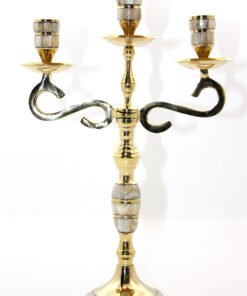 TTT Pirinç Sedefli 3'lü Şamdan Model 3